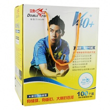 雙魚DOUBLEFISH  新材料ABSV40+展翅一星乒乓球  100個(gè)裝