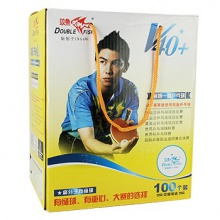 雙魚DOUBLEFISH  新材料ABSV40+展翅一星乒乓球  100個(gè)裝