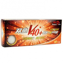 雙魚DOUBLEFISH  新材料ABSV40+展翅一星乒乓球  10個裝