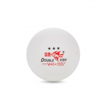 雙魚DOUBLEFISH 有縫ABS新材料3星兵乓球 10只裝雙魚V40+展翅三星級乒乓球
