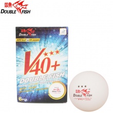 雙魚(yú)DOUBLEFISH 有縫新材料V40+展翅三星級(jí)乒乓球 3星兵乓球 6只裝