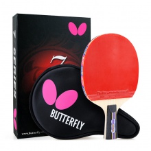 蝴蝶Butterfly TBC-703 內(nèi)置碳素蝴蝶乒乓球成品拍【送蝴蝶三星球 3個裝】