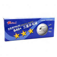 拍里奧Palio 三星乒乓球 新材料3星專業(yè)比賽球 S40+mm白色/10只裝（有縫球）
