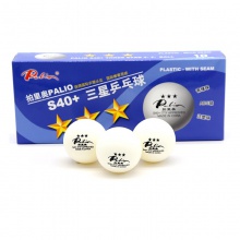 拍里奧Palio 三星乒乓球 新材料3星專業(yè)比賽球 S40+mm白色/10只裝（有縫球）