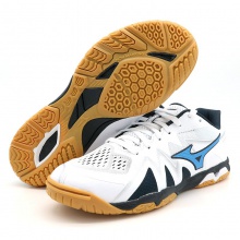 美津濃Mizuno 81GA211027 專業(yè)乒乓球鞋 白藍色 WAVE MEDAL RISE