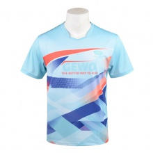 杰沃GEWO FN07 舞動(dòng) 捷沃專業(yè)乒乓球服運(yùn)動(dòng)T恤 印花比賽服 湖藍(lán)色