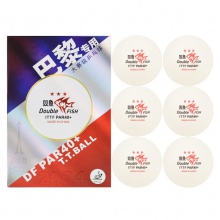 雙魚Doublefish 2024巴黎專用比賽用球 PAR40+三星有縫乒乓球 （6個裝）