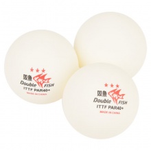 雙魚Doublefish 2024巴黎專用比賽用球 PAR40+三星有縫乒乓球 （6個裝）