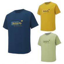 Butterfly蝴蝶乒乓球服BWH845純棉文化衫休閑圓領(lǐng)衫3色可選