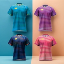 Butterfly蝴蝶乒乓球服BWH847樊振東同款運動T恤短袖比賽服運動衫4色可選