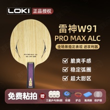 【送4件套+球】LOKI雷神W91外置ALC W91 PRO MAX ALC乒乓球拍底板進(jìn)攻型外置碳素纖維專(zhuān)業(yè)乒乓底板