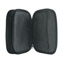 Victas維克塔斯乒乓球拍套雙層方形球拍包便攜收納耐磨VC643藍(lán)色黑色